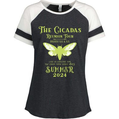 The Cicada Reunion U.S 2024 Cicada Concert Fest Enza Ladies Jersey Colorblock Tee