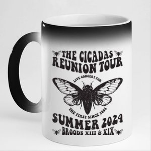 The Cicada Reunion U.S 2024 Concert Fest Lover Groovy 11oz Black Color Changing Mug