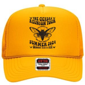 The Cicada Reunion U.S 2024 Concert Fest Lover Groovy High Crown Mesh Back Trucker Hat