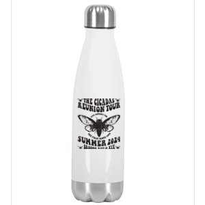 The Cicada Reunion U.S 2024 Concert Fest Lover Groovy Stainless Steel Insulated Water Bottle