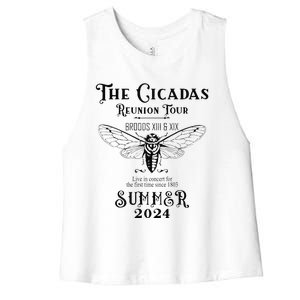 The Cicadas Reunion Summer 2024 Women's Racerback Cropped Tank