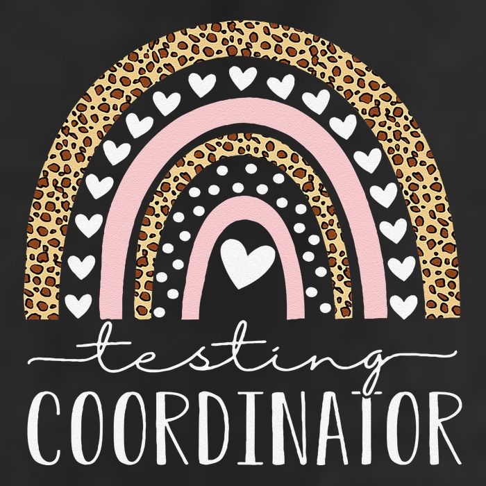 Testing Coordinator Rainbow Leopard Test Day Teacher Student Garment-Dyed Fleece Hoodie