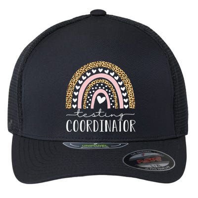Testing Coordinator Rainbow Leopard Test Day Teacher Student Flexfit Unipanel Trucker Cap