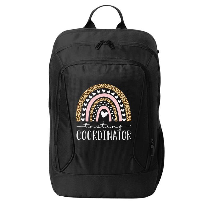 Testing Coordinator Rainbow Leopard Test Day Teacher Student City Backpack
