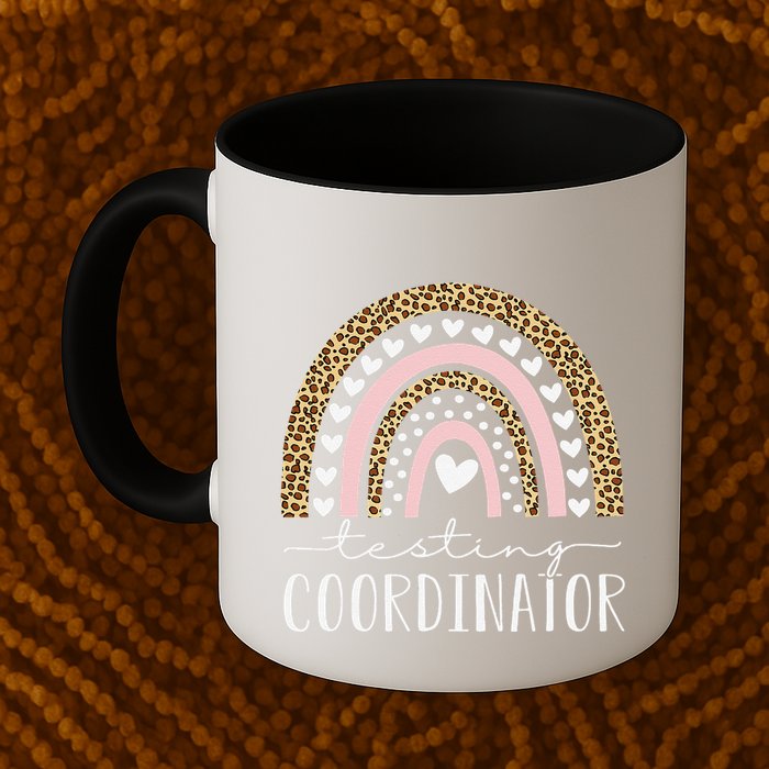 Testing Coordinator Rainbow Leopard Test Day Teacher Student Mug