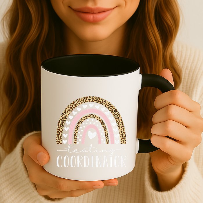 Testing Coordinator Rainbow Leopard Test Day Teacher Student Mug