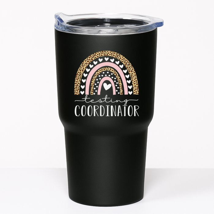 Testing Coordinator Rainbow Leopard Test Day Teacher Student Tumbler
