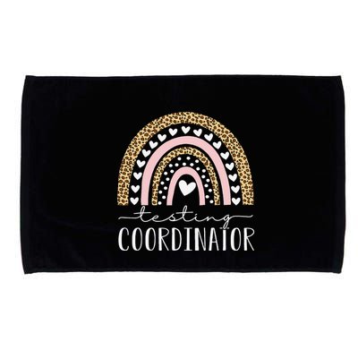 Testing Coordinator Rainbow Leopard Test Day Teacher Student Microfiber Hand Towel