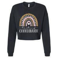Testing Coordinator Rainbow Leopard Test Day Teacher Student Cropped Pullover Crew