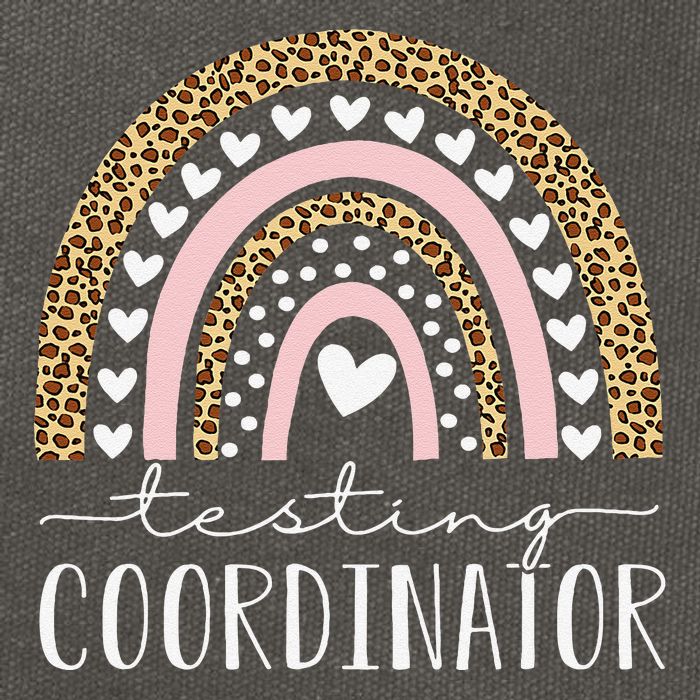 Testing Coordinator Rainbow Leopard Test Day Teacher Student Cotton Canvas Backpack