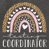 Testing Coordinator Rainbow Leopard Test Day Teacher Student Vector Backpack