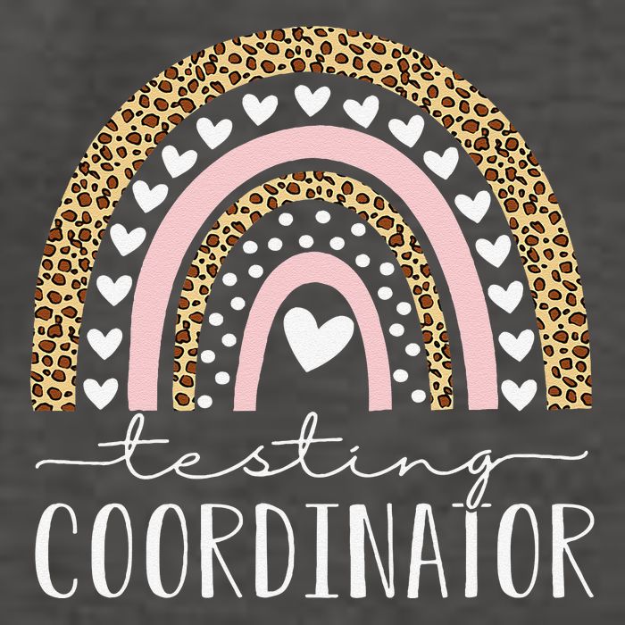 Testing Coordinator Rainbow Leopard Test Day Teacher Student Vector Backpack