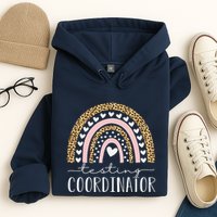 Testing Coordinator Rainbow Leopard Test Day Teacher Student Hoodie