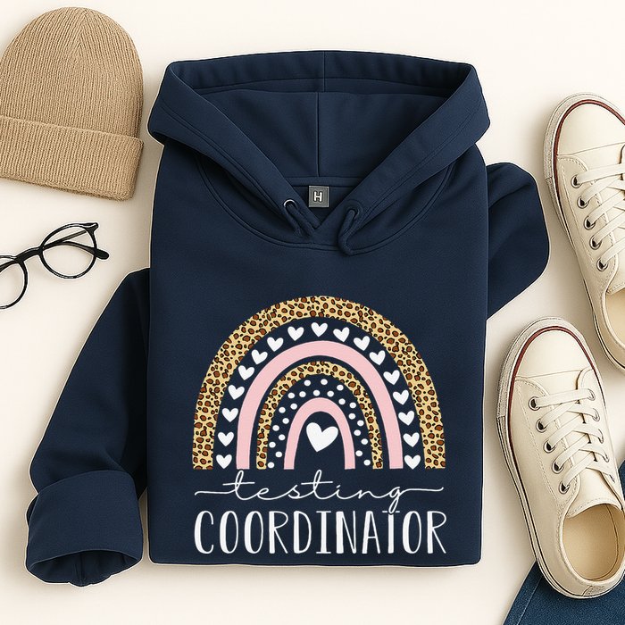 Testing Coordinator Rainbow Leopard Test Day Teacher Student Hoodie