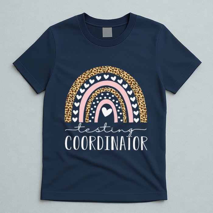 Testing Coordinator Rainbow Leopard Test Day Teacher Student T-Shirt