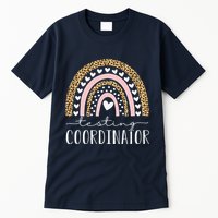 Testing Coordinator Rainbow Leopard Test Day Teacher Student Tall T-Shirt