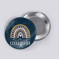 Testing Coordinator Rainbow Leopard Test Day Teacher Student Button