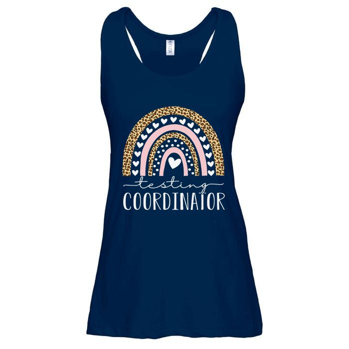 Testing Coordinator Rainbow Leopard Test Day Teacher Student Ladies Essential Flowy Tank