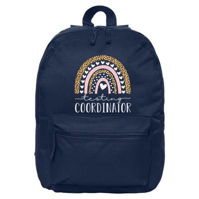 Testing Coordinator Rainbow Leopard Test Day Teacher Student 16 in Basic Backpack