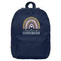 Testing Coordinator Rainbow Leopard Test Day Teacher Student 16 in Basic Backpack