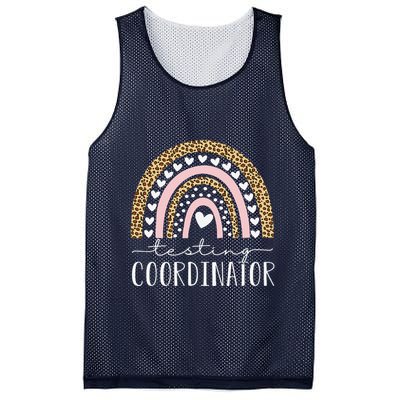 Testing Coordinator Rainbow Leopard Test Day Teacher Student Mesh Reversible Basketball Jersey Tank