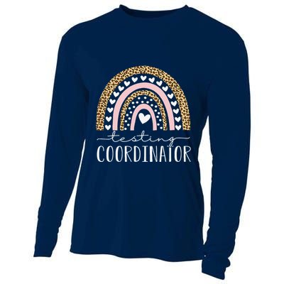 Testing Coordinator Rainbow Leopard Test Day Teacher Student Cooling Performance Long Sleeve Crew