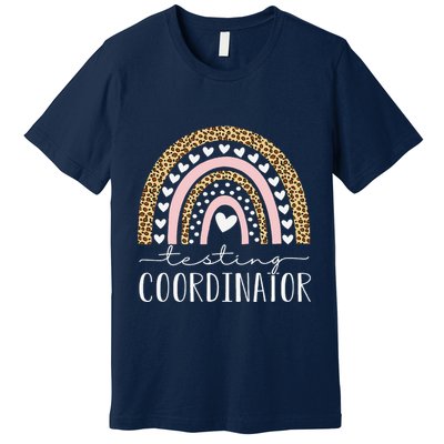 Testing Coordinator Rainbow Leopard Test Day Teacher Student Premium T-Shirt