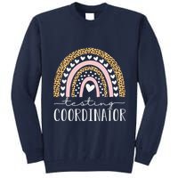 Testing Coordinator Rainbow Leopard Test Day Teacher Student Tall Sweatshirt