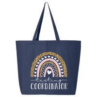 Testing Coordinator Rainbow Leopard Test Day Teacher Student 25L Jumbo Tote