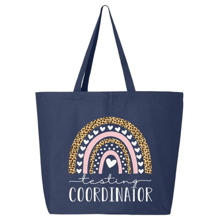 Testing Coordinator Rainbow Leopard Test Day Teacher Student 25L Jumbo Tote