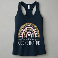 Testing Coordinator Rainbow Leopard Test Day Teacher Student Womens Tank Top