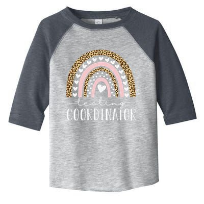 Testing Coordinator Rainbow Leopard Test Day Teacher Student Toddler Fine Jersey T-Shirt