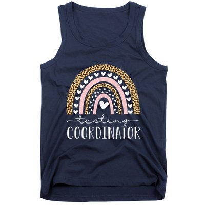 Testing Coordinator Rainbow Leopard Test Day Teacher Student Tank Top