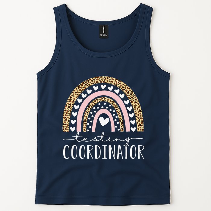 Testing Coordinator Rainbow Leopard Test Day Teacher Student Tank Top
