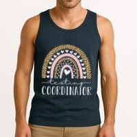 Testing Coordinator Rainbow Leopard Test Day Teacher Student Tank Top