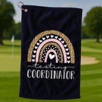 Testing Coordinator Rainbow Leopard Test Day Teacher Student Golf Towel