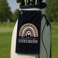 Testing Coordinator Rainbow Leopard Test Day Teacher Student Golf Towel