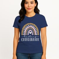 Testing Coordinator Rainbow Leopard Test Day Teacher Student Womens T-Shirt