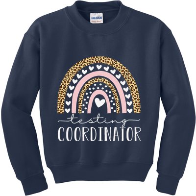 Testing Coordinator Rainbow Leopard Test Day Teacher Student Kids Sweatshirt