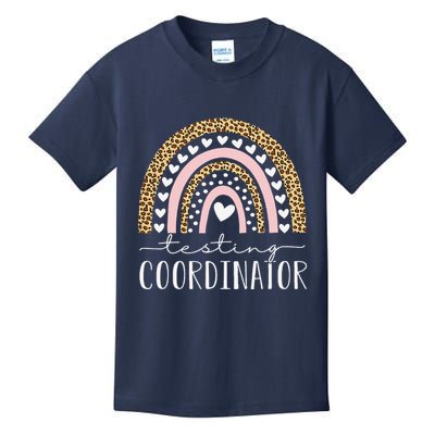 Testing Coordinator Rainbow Leopard Test Day Teacher Student Kids T-Shirt