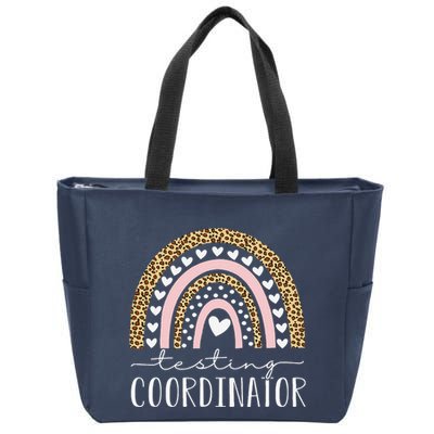 Testing Coordinator Rainbow Leopard Test Day Teacher Student Zip Tote Bag