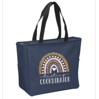 Testing Coordinator Rainbow Leopard Test Day Teacher Student Zip Tote Bag