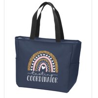 Testing Coordinator Rainbow Leopard Test Day Teacher Student Zip Tote Bag
