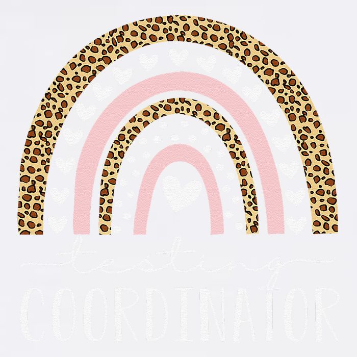 Testing Coordinator Rainbow Leopard Test Day Teacher Student Garment-Dyed Sweatshirt