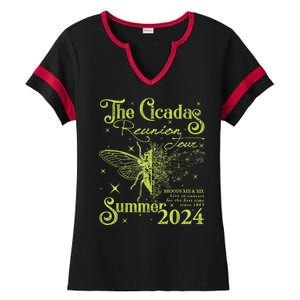 The Cicada Reunion U.S 2024 Cicada Concert Fest Lover Ladies Halftime Notch Neck Tee