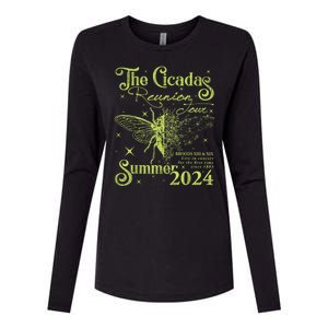 The Cicada Reunion U.S 2024 Cicada Concert Fest Lover Womens Cotton Relaxed Long Sleeve T-Shirt