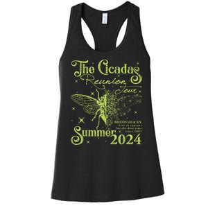 The Cicada Reunion U.S 2024 Cicada Concert Fest Lover Women's Racerback Tank