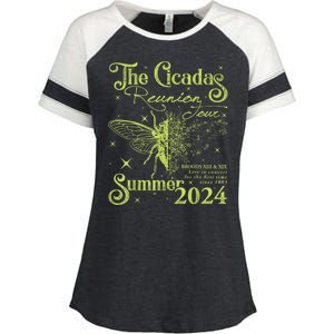 The Cicada Reunion U.S 2024 Cicada Concert Fest Lover Enza Ladies Jersey Colorblock Tee