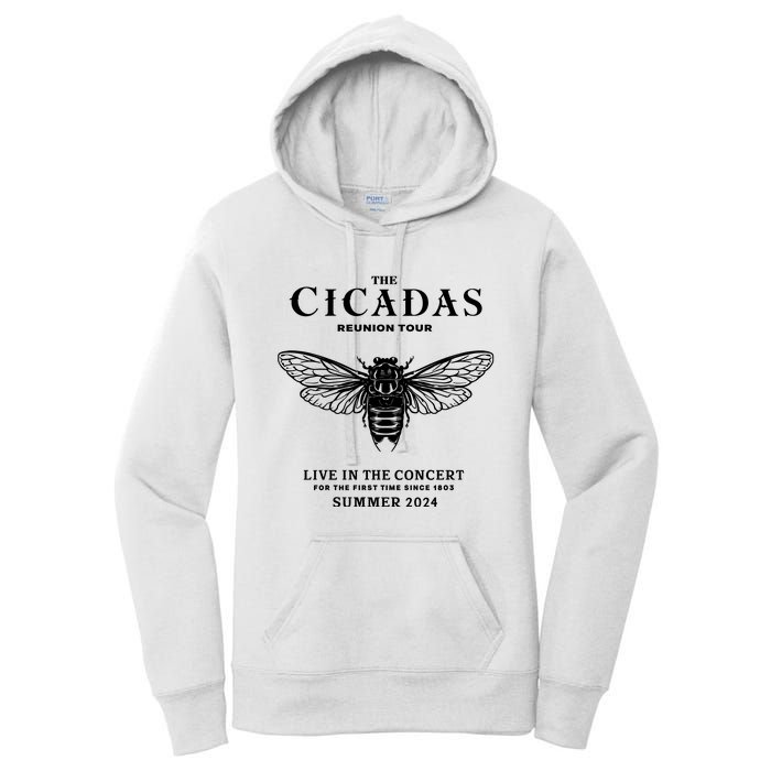 The Cicadas Reunion Tours 2024 Funny Cicadas Lover Women's Pullover Hoodie