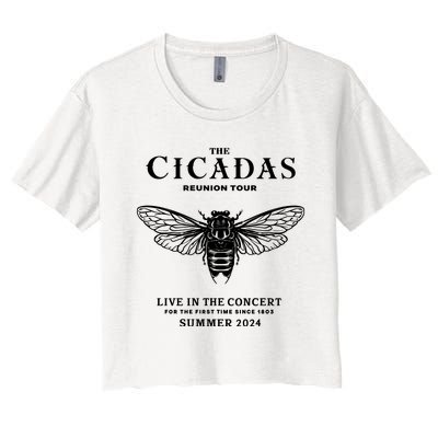 The Cicadas Reunion Tours 2024 Funny Cicadas Lover Women's Crop Top Tee